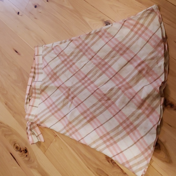 Burberry London Pink and Beige November Check Wrap Skirt Size 12 - Picture 3 of 8